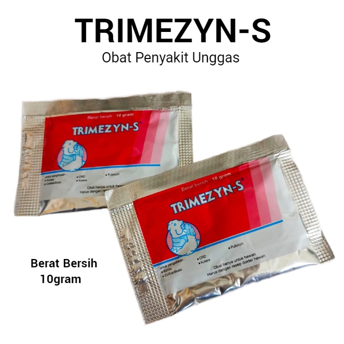 Trimezyn S 10 gram Medion Obat Pilek Ngorok Kolera Cekrek Unggas Burung Anti Snot Ayam Dan Hewan Lai