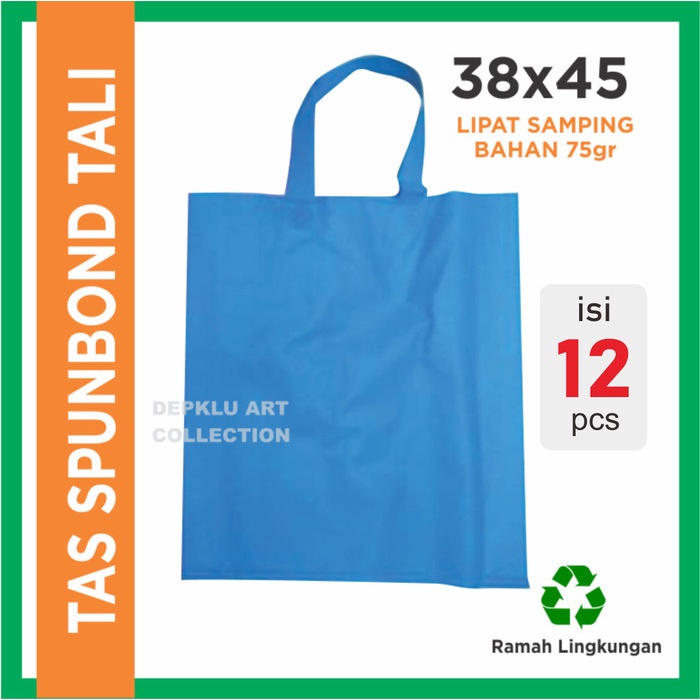 Tas spunbond 38x45 Goodie bag Polos Tas Belanja Ukuran Besar isi 12