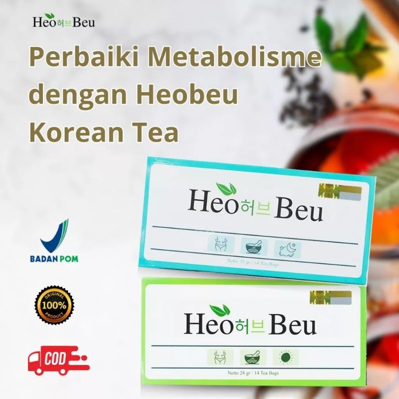 

1 PAKET | HEO BEU TEA DAY & NIGHT| HEO BEU BPOM | HEO BEU PELANGSING| ORIGINAL | Best Seller