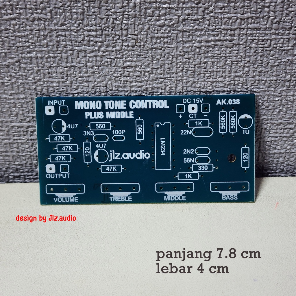 SA PCB MONO TONE CONTROL PLUS MIDDLE 4 POTENSIO