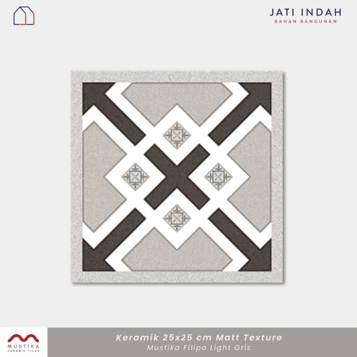 Keramik Lantai Dekoratif 25x25 cm Matt Texture Mustika Filipo