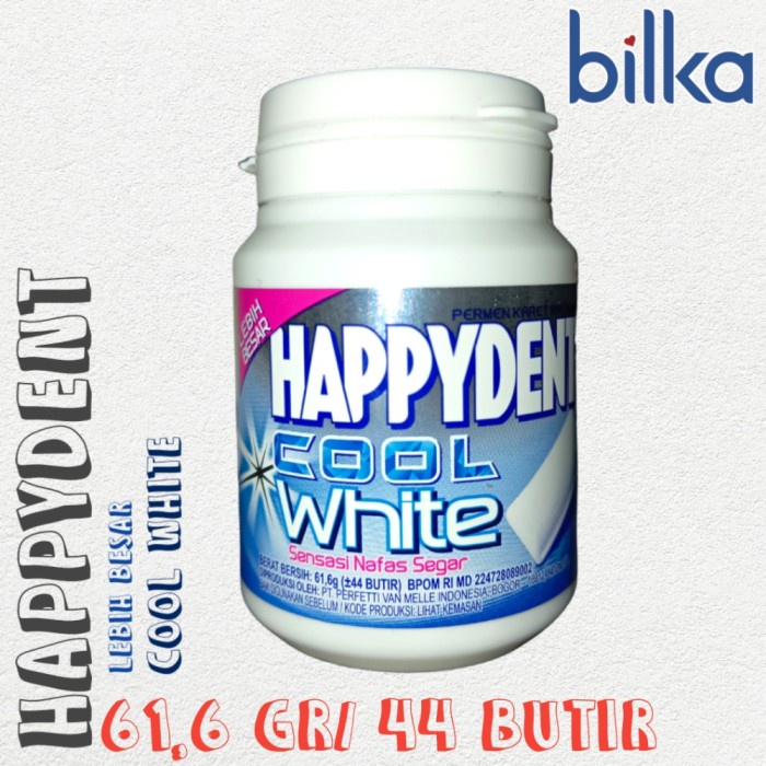 

HAPPYDENT Cool White Mint 61,6gr/44butir