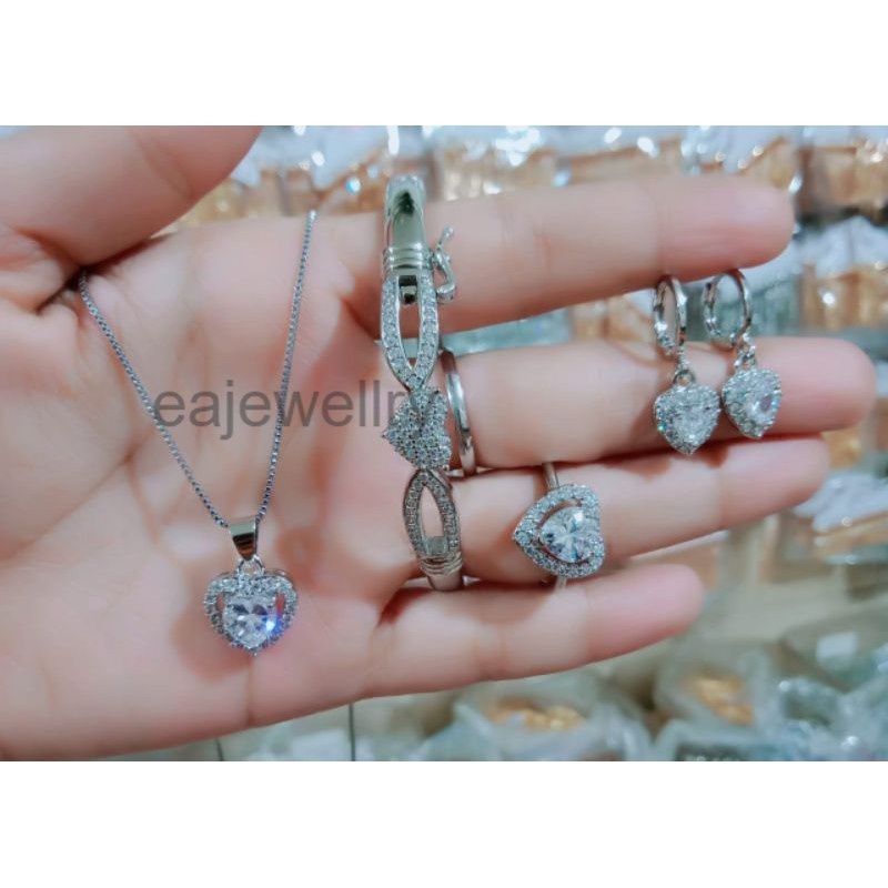 Perhiasan emas satu set silver untuk dewasa anti luntur