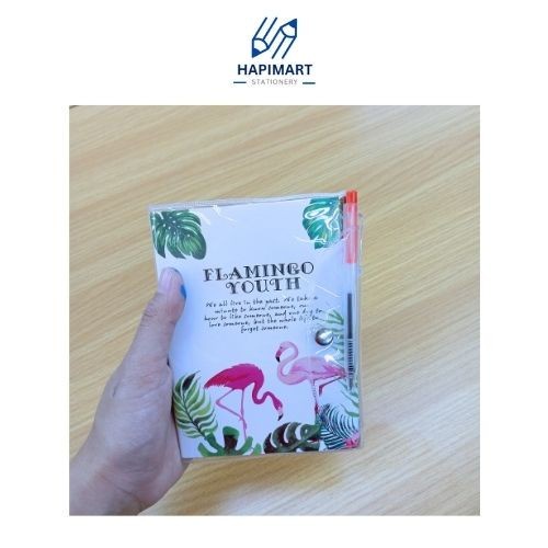 

Buku Catatan Harian Flamingo Notebook Buku Diary Jurnal Button Buckle