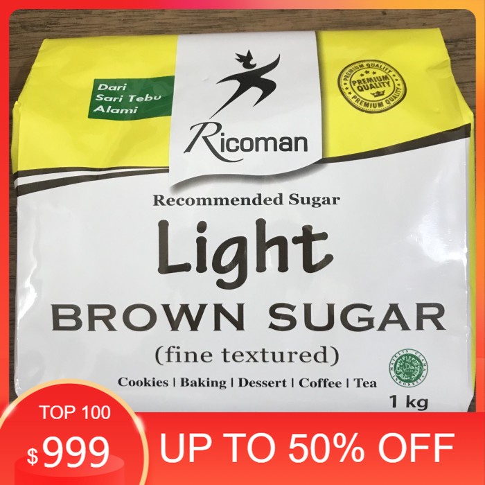 

new Light Brown Sugar Ricoman 1kg