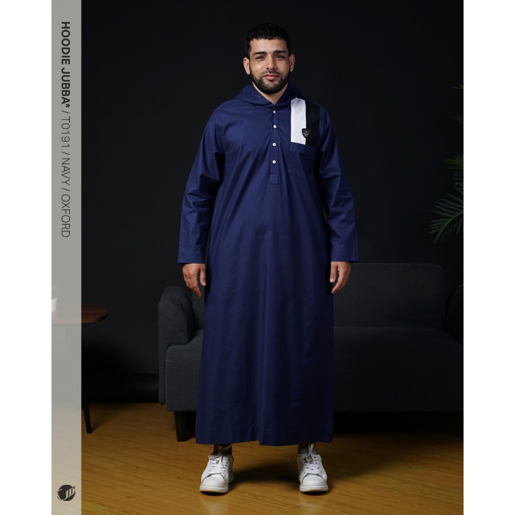 Jubah Samase Jubba Hoodie T019 Gamis Pria Dewasa Lengan Panjang