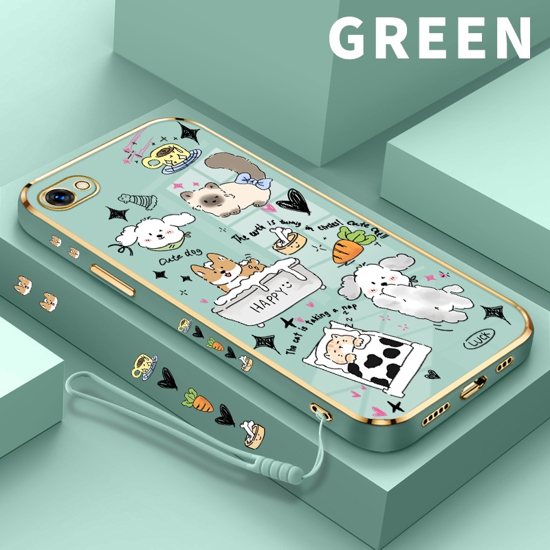 Golden Chromic Plating Casing For Vivo Y71 Y75 5G Y33s Y55 T1 Y83  Y81s Y91 Y91i Y95 Y93 Y91C Y90 V1