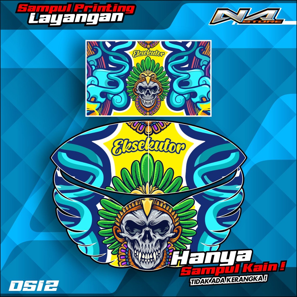 Kain Layangan  Ram Raman , Gapangan Pegon , Gapaangan Ceper  Full Printing   - HANYA KAIN