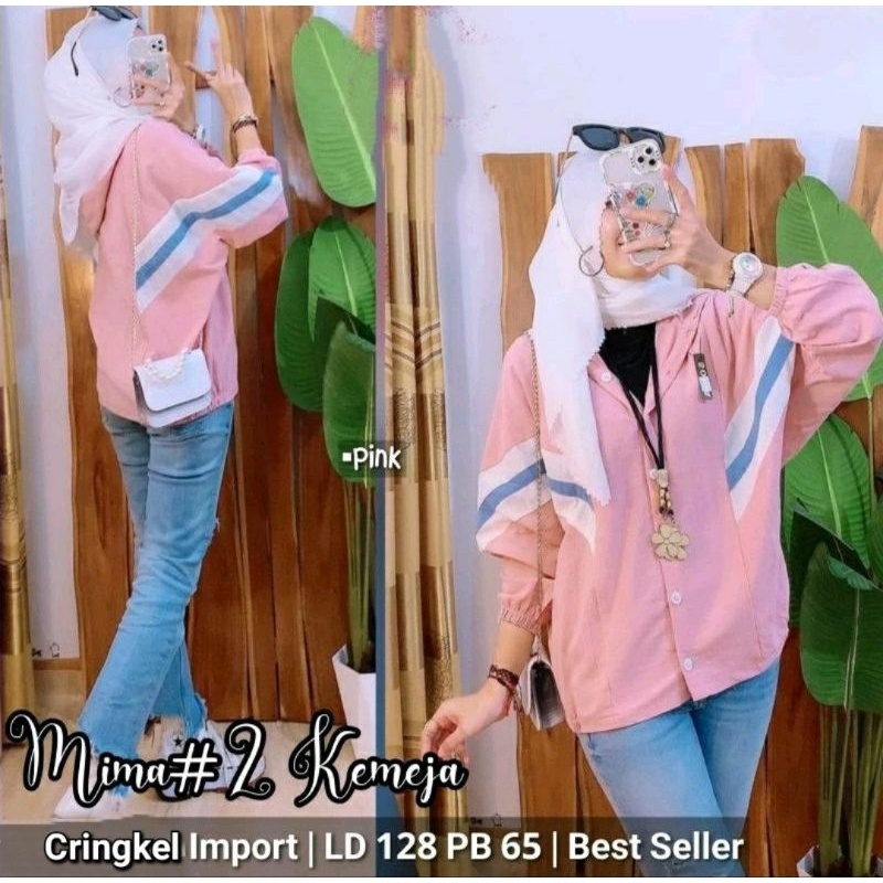 MIMA 2 KEMEJA HOODIE // KEMEJA HOODIE / KEMEJA KANYOR / ATASAN WANITA / BLOUSE WANITA / KEMEJA FASHI