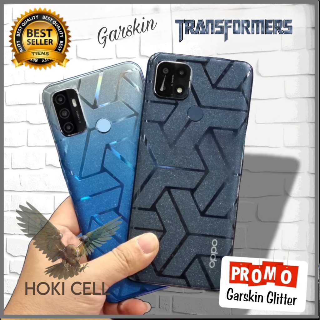 Garskin anti jamur hp OPPO A16K/A16E Skin Carbon Glitter Transformers