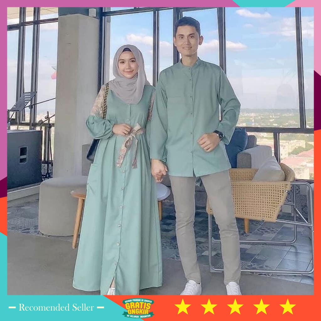 ⭐⭐⭐⭐⭐ Couple Set Remaja Kekinian PRemium Keren Murah - Couple pasangan WARDAH couple Bahan Mosscrepe