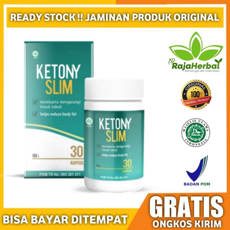 Ketony Slim Asli Obat Pelangsing Badan Alami Herbal Tanpa Diet Ketat - Amaislim