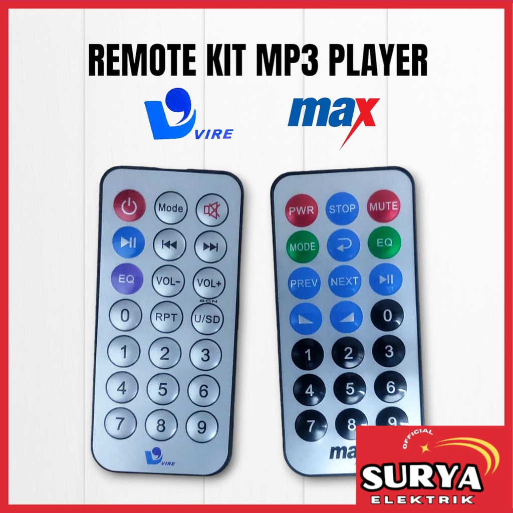 Remote Kit MP3 Player VIRE / MAX Bonus Baterai