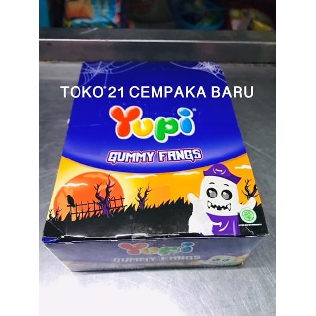 

Yupi GUMMY FANGS 1 box isi 24 pcs | Permen Yupi Promo Murah