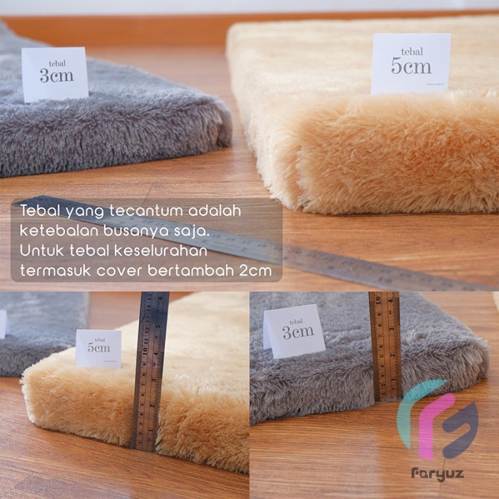 best -Sajadah Super Tebal 5cm Sejadah Bulu Rasfur Busa Empuk Premium - TANPA BUSA