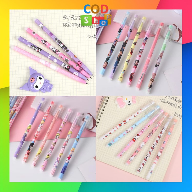 

COD - S5930 Pena Karakter Bisa Dihapus / Pulpen Erasable / Pulpen Bisa Dihapus 12 PCS / Pena Hitam 12 PCS / Erasable Gel Pen