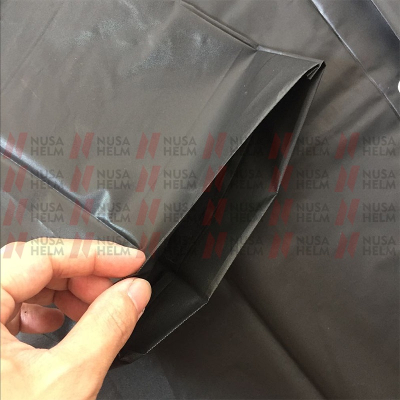 Jas Hujan Motor Portable Raincoat Poncho Dengan Kepala Warna Hitam Tebal