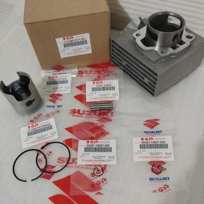 COD Cylinder Block Blok seker Seher Buring bureng + piston kit Set Suzuki Satria 120 2 tak 2tak Orig