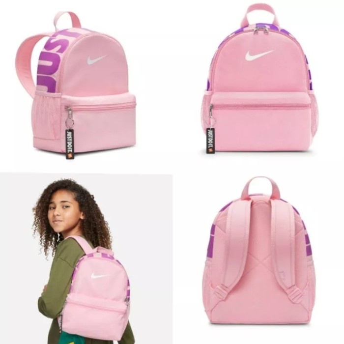 NIKE Brasilia Kids Mini Backpack  / Tas Ransel Anak  - Pink Foam