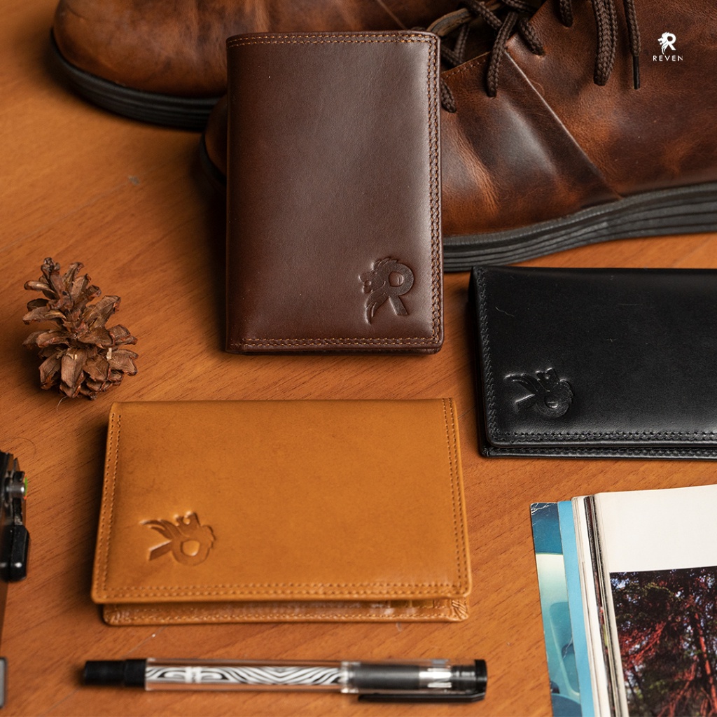 [PROMO] Dompet Pria Kulit Sapi Asli | Dompet Lipat Pria Branded | REVEN ATHENA WALLET | Premium | Br