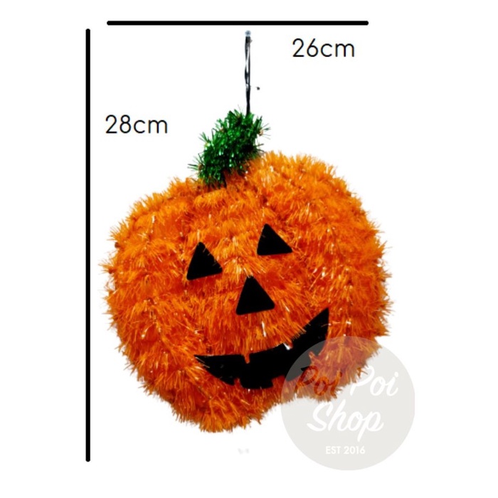 

[[ WSH - BEST SELLER ]] Dekorasi Hiasan Halloween Scary Pumpkin Jack O Lantern Labu Spooky Cat - Labu Polos