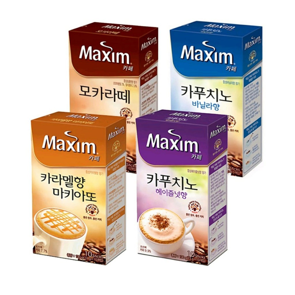 

COD MAXIM COFFEE CAFE MOCHA LATTE / CAPPUCCINO VANILLA / CAPPUCCINO HAZELNUT / CARAMEL MACCHIATO