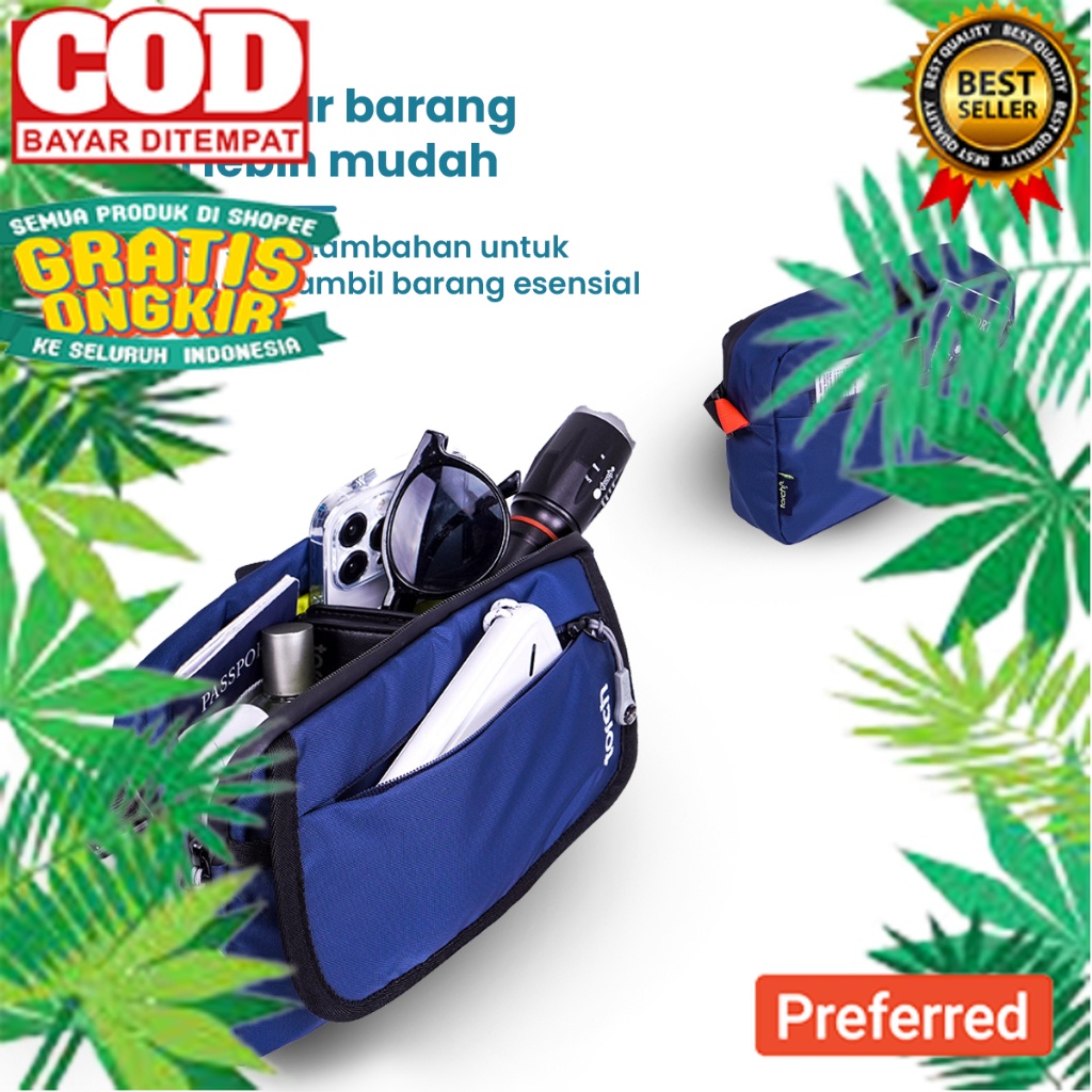 TORCH Jixi 2 Liter Tas Selempang Bahu Pria Wanita Unisex Ringan Anti Air - Sling Bag Travel Pouch Wa