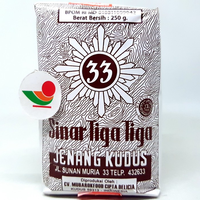 

SINAR TIGA TIGA JENANG KUDUS 250gr | MUBAROK HALAL MUI ASLI 33 DODOL