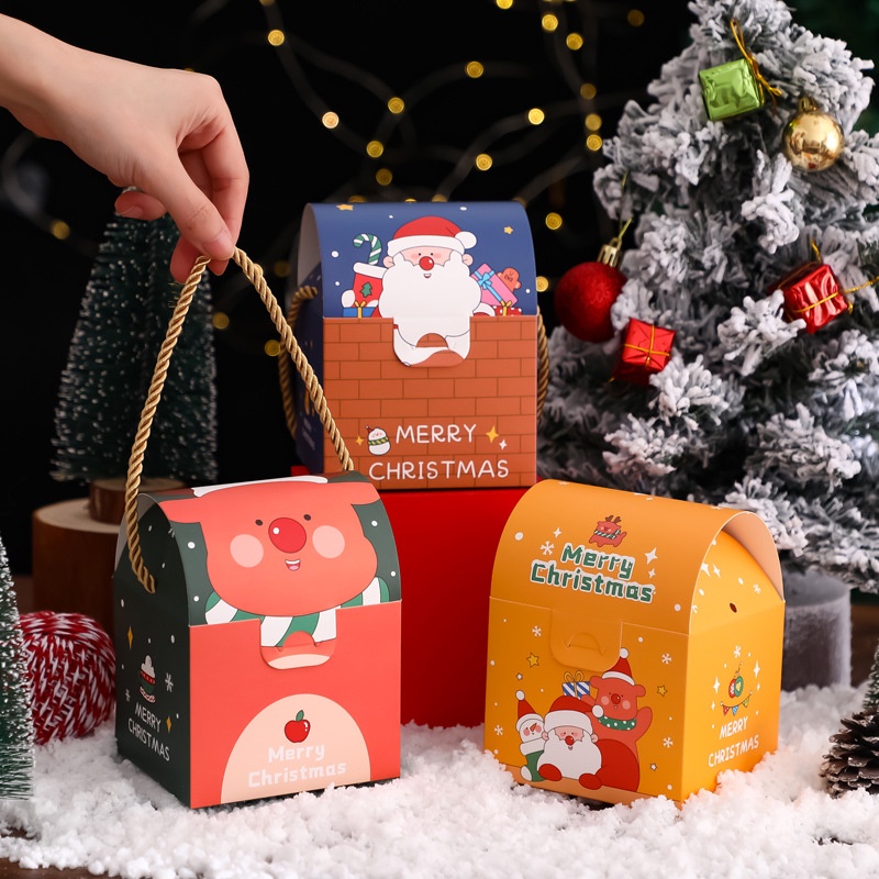 

BOX NATAL KOTAK KEMASAN HAMPERS GOODIE BAG MERRY CHRISTMAS SANTACLAUS NATAL