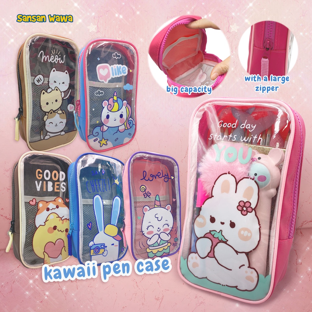 

Tempat Pensil Motif Kartun Kawaii Anti Air Size Besar