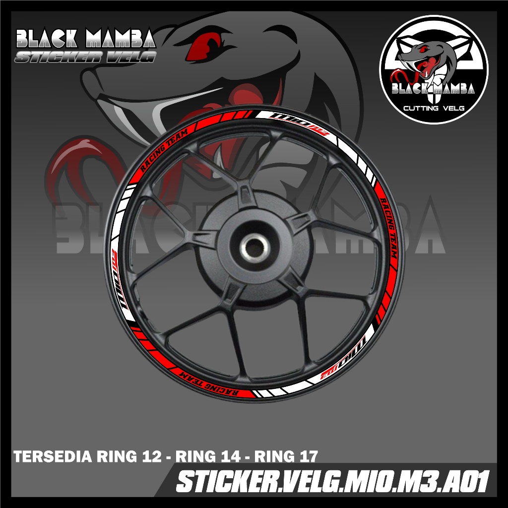 STICKER VELG MIO M3 - STIKER LIS LIST VARIASI BAN/VELG MIO M3 A01