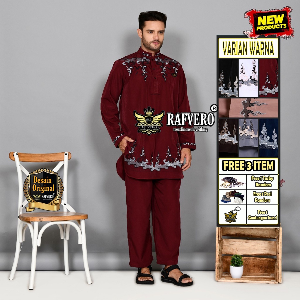 Koko Setelan Pria Reguler Motif Bordir - Jubah Pria - Jubah Pria Terbaru - Jubah Pria Termurah Jubah