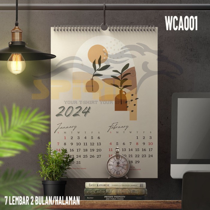 

KALENDER AESTHETIC 2024 DINDING SPIRAL A3