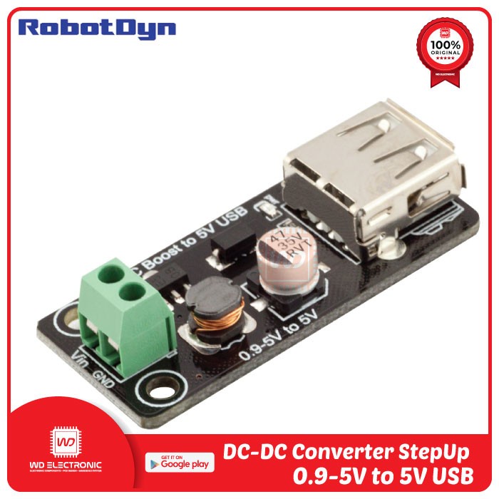 RobotDyn Step Up DC to DC 0.9V - 5V USB CO27