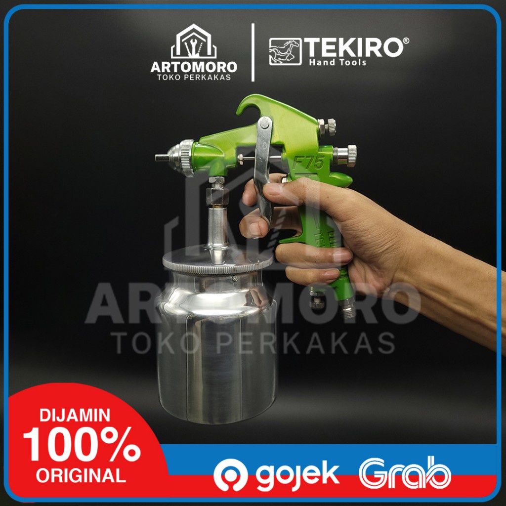 TEKIRO Spray Gun F-75 S Tabung Bawah / AIR SPRAY GUN TEKIRO / TABUNG ATAS ALAT CAT SEMPROT TEKIRO