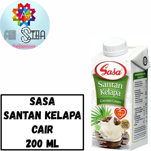 

Sasa Santan Kelapa Cair Siap Pakai 200 ML