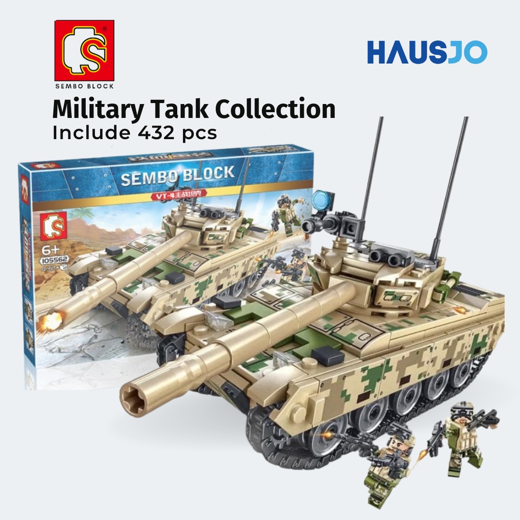 Sembo Block Brick Original Military Iron Tank