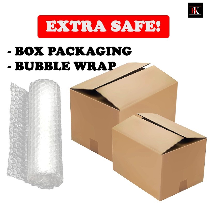 

TAMBAHAN BUBBLE WRAP / KARDUS / BOX LEBIH AMAN / SAFETY BOX