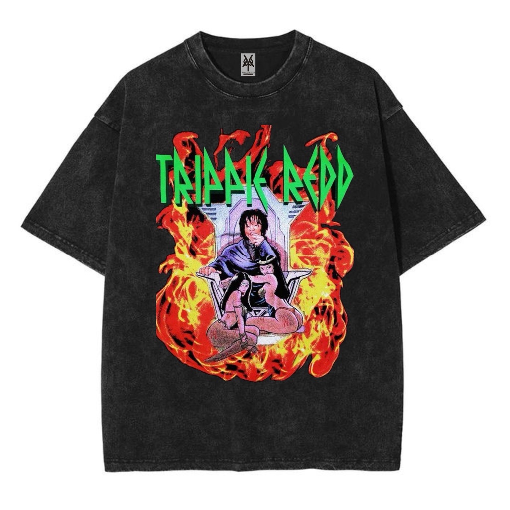 Kaos oversize trippie redd wish washed washing vintage tee