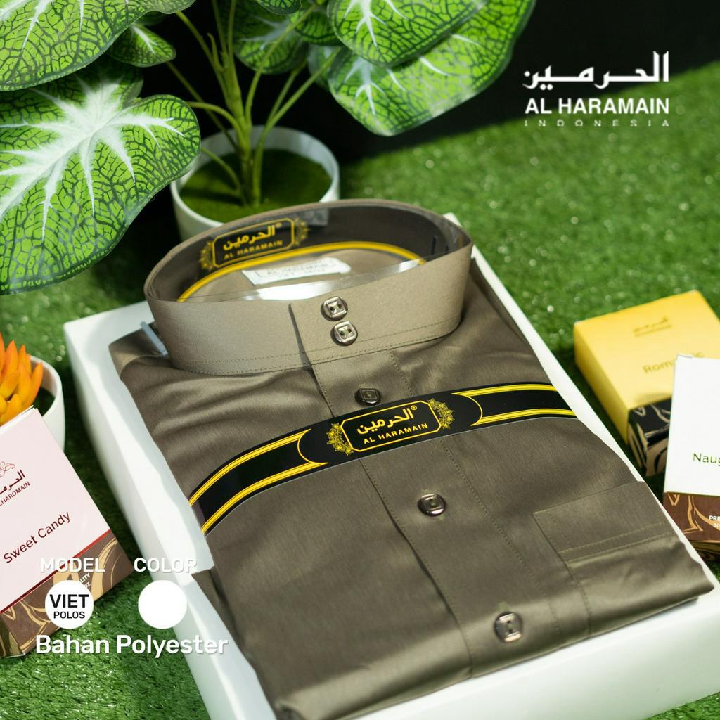 Bisa cod AL Haramain Jubah / Gamis Pria Dewasa Viet | Hijau Army | Hijau Olive