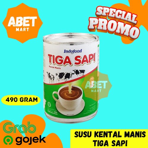 

Susu Kental Manis Kaleng Tiga Sapi 490 Gr - 490Gr Gram Can Indofood