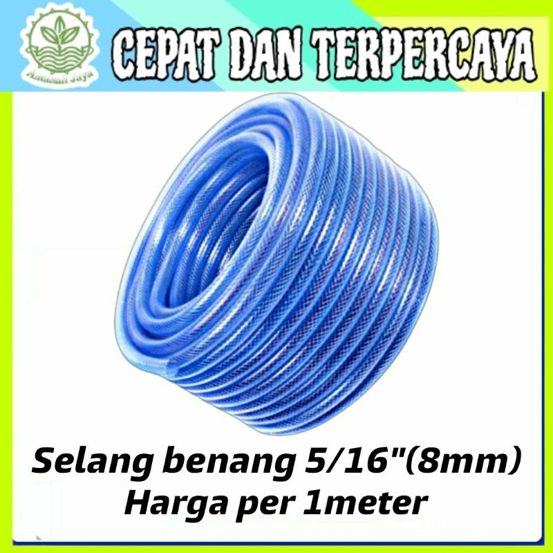 [selang kompresor selang air selang taman] SELANG BENANG 5/16"(8MM) SELANG SERAT BERTEKANAN 5/16- BE