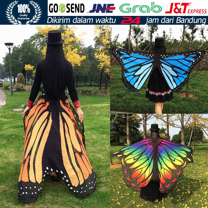 Udlia Sayap Kupu-Kupu Dewasa Kostum Sayap Dewasa