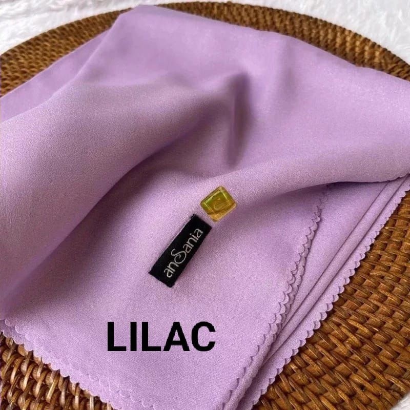 Segi Empat Shinar Glamor/Hijab Nursinar Lasercut Warna Lilac