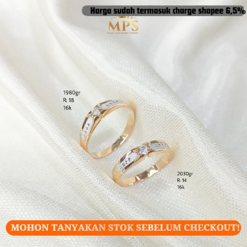 NEW CINCIN COUPLE EMAS KADAR 700 | CINCIN TUNANGAN EMAS ASLI 16K