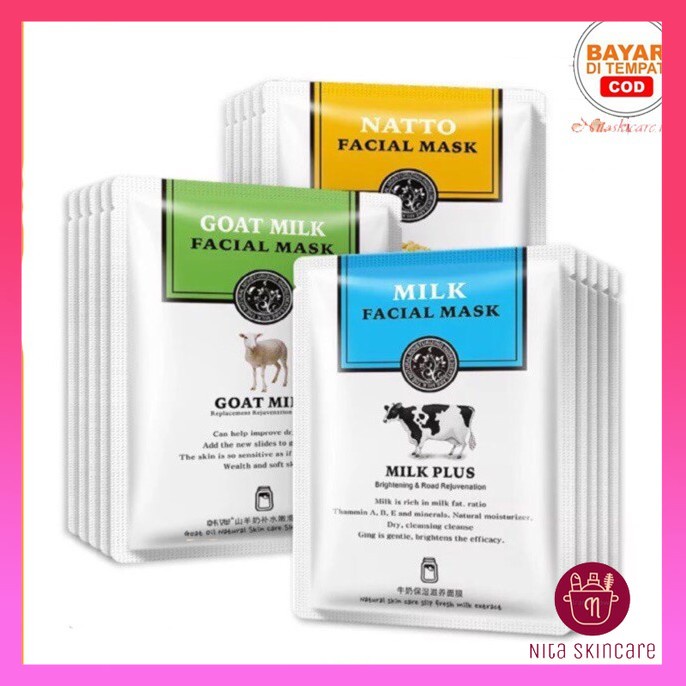 Rorec Milk Facial Mask Masker Susu Masker Wajah Sheet Mask