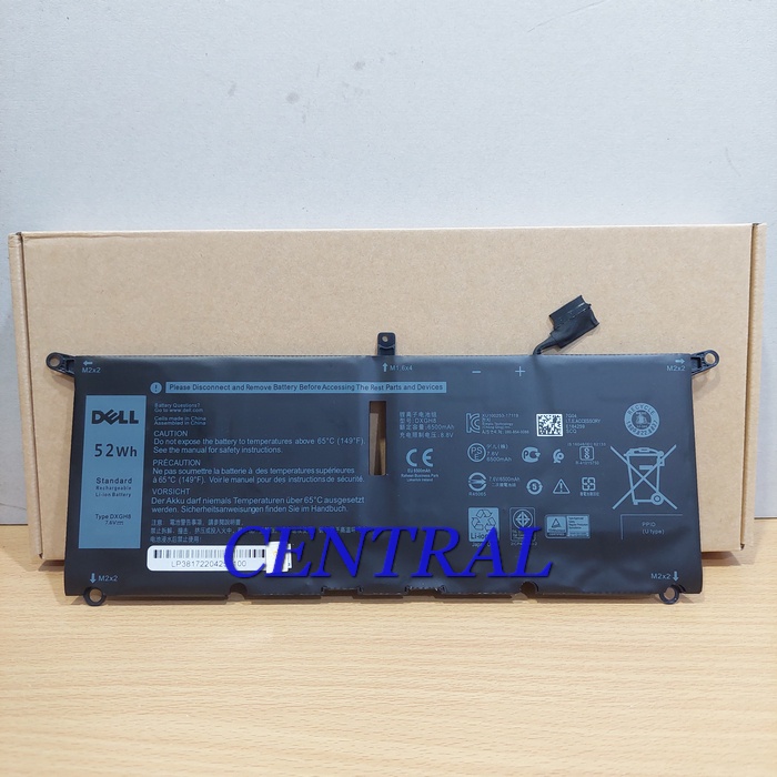 Baterai Laptop DXGH8 For Dell XPS 13 3301 7390 7391 9370 9380 Series -CP