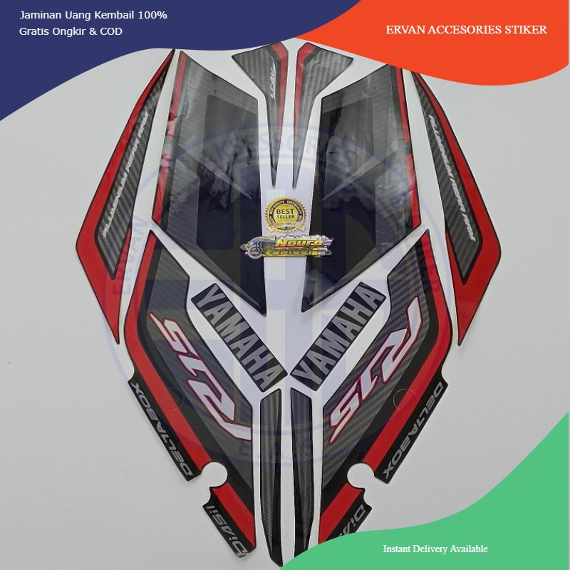 Striping Yamaha R15 2015 hitam Stiker list body motor standar berkualitas