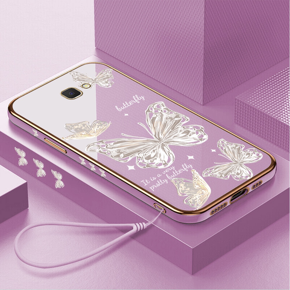 Casing Hp Untuk Compitable With Samsung J7 Prime Silikon Softcase Handphone Light Luxury Diamond But