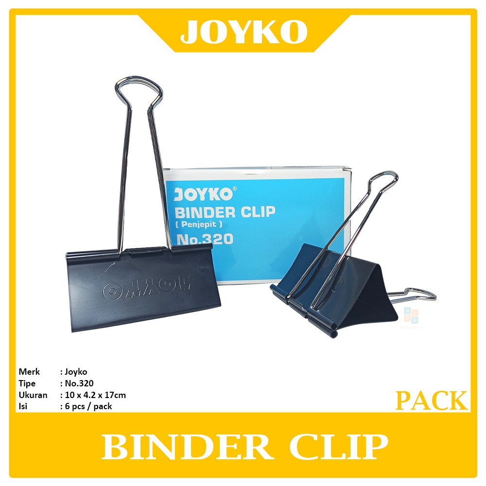 

Joyko - Binder Clip BC No.320 klip Kertas - Pack